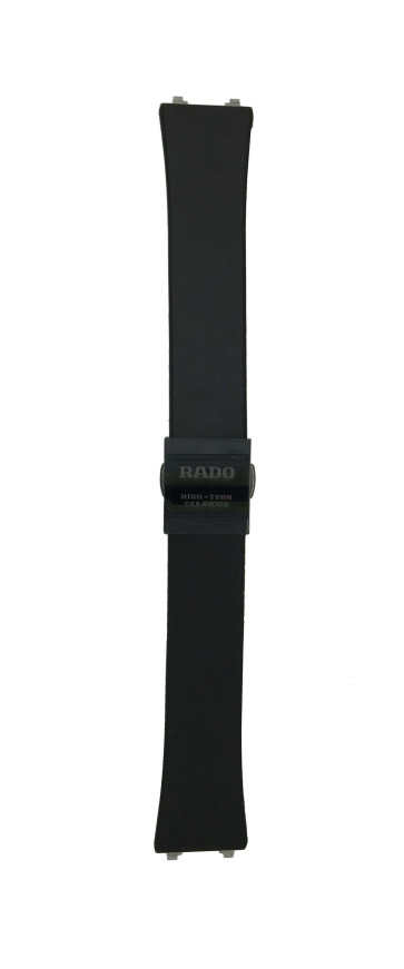 Uhrenarmband Rado R21349179 / 153.0349.3 / R073399410 Kautschuk Schwarz 14mm