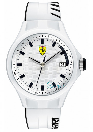 Ferrari Uhrenarmband SF101.6 / 0830124 / SF689300071 / Scuderia Silikon Weiss 22mm