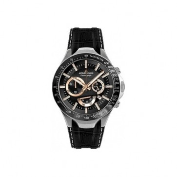 Jacques Lemans Uhrenarmband 1-1661 / Dakar Leder Schwarz 20mm + weiße nähte