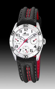Uhrenarmband Lotus 15651-E Leder Schwarz 18mm