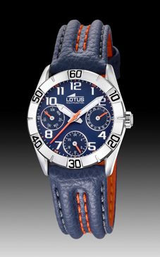 Uhrenarmband Lotus 15651-F Leder Blau 18mm