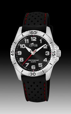 Uhrenarmband Lotus 18663-3 Silikon Schwarz 18mm