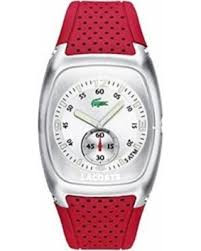 Uhrenarmband Lacoste 2010326 / LC-10-1-14-0027 Kautschuk Rot 23mm