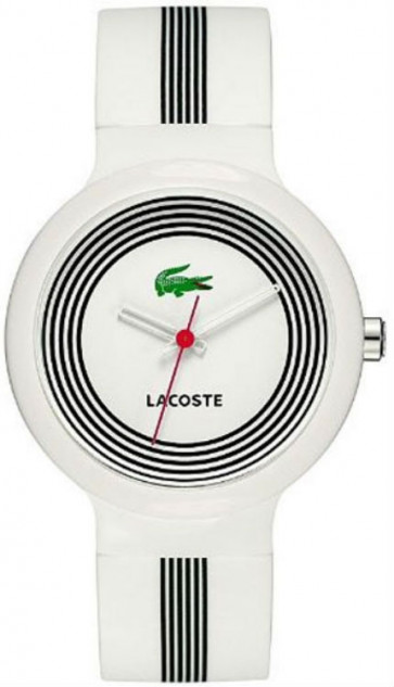 Lacoste Uhrenarmband 2010570 / LC-46-1-29-2224 Kautschuk Weiss 14mm