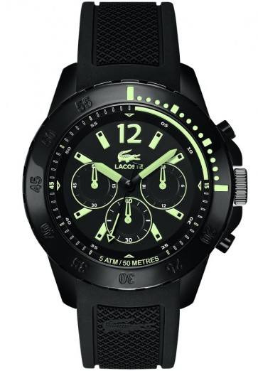Lacoste Uhrenarmband 2010740 / LC-75-1-29-2511 Kautschuk Schwarz 22mm