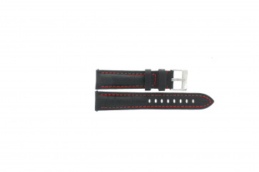 Uhrenarmband Universal 395.01.53 Leder Schwarz 20mm