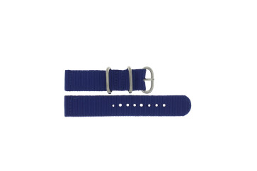 Uhrenarmband 408.05.20 Textil Blau 20mm + blauen nähte