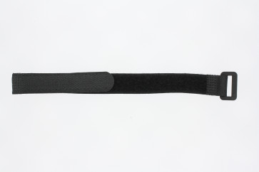 Uhrenarmband Universal 412R16 Klettband Schwarz 16mm
