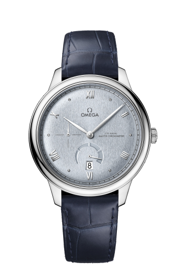 Uhrenarmband Omega 032Z016847 / 43413412103001 / De Ville Krokodilhaut Blau 19mm