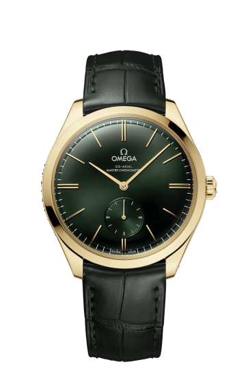 Uhrenarmband Omega 032Z016390 / 43553402110001 / De Ville Krokodilhaut Grün 20mm