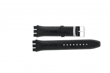 Uhrenarmband Swatch (alt.) 516431.01.19.C Leder Schwarz 19mm