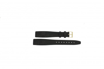Uhrenarmband für feste Stege schwarz Leder 20mm 