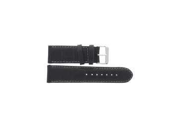 Echt Leder Uhrenarmband kroko schwarz WP-61324.24mm
