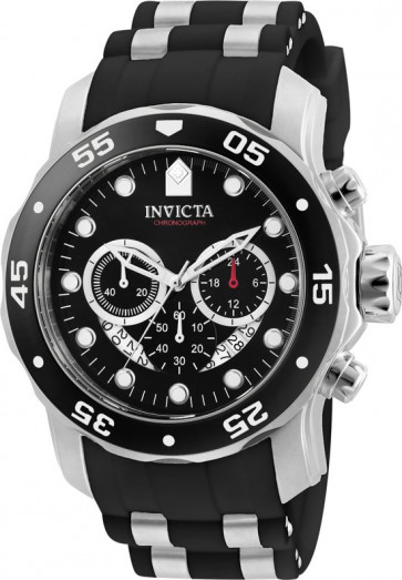 Uhrenarmband Invicta 6977 / 6978 / 6979 Kautschuk Schwarz 26mm