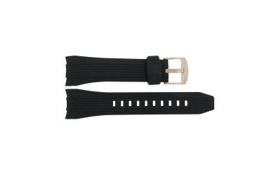 Uhrenarmband Seiko SNAE14J1 / 7T62-0KM0 Kunststoff Schwarz 26mm