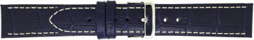 Uhrenarmband Universal 808.05.24 Leder Blau 24mm