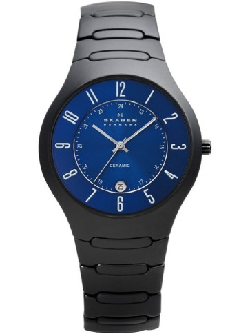 Uhrenarmband Skagen 817LBXNC Keramik Schwarz 12mm