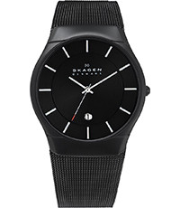 Uhrenarmband Skagen 956XLTBB Milanese Schwarz 26mm