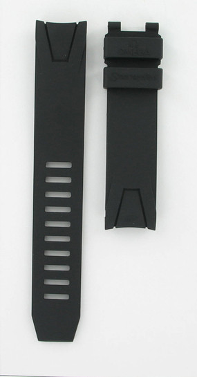 Uhrenarmband Omega 98000085 / 2254.50 Kautschuk Schwarz 20mm