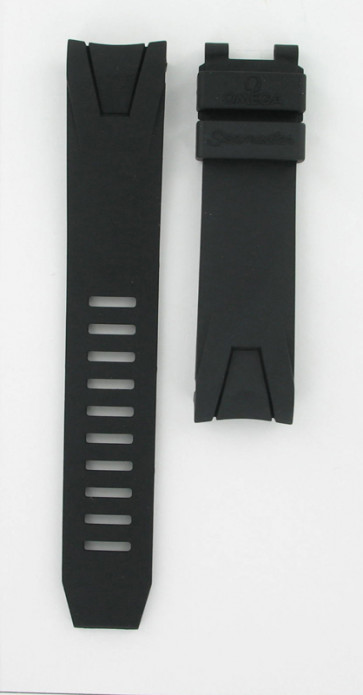 Uhrenarmband Omega 98000087 Kautschuk Schwarz 21mm