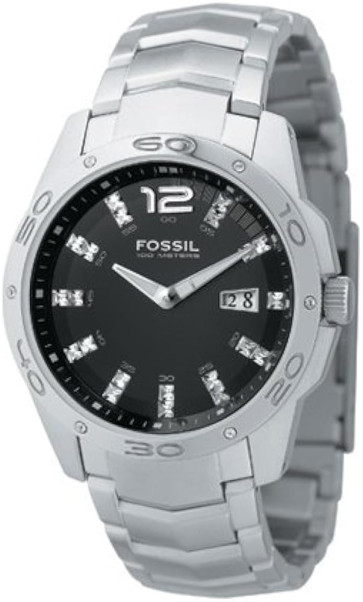 Fossil Uhrenarmband AM4089 Metall Silber 22mm