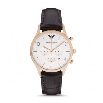 Uhrenarmband Armani AR1916 Leder Schwarz 22mm