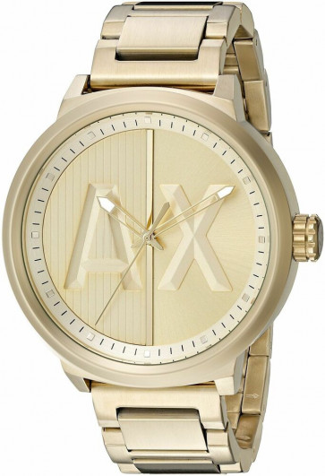 Uhrenarmband Armani Exchange AX1363 Stahl Vergoldet 20mm