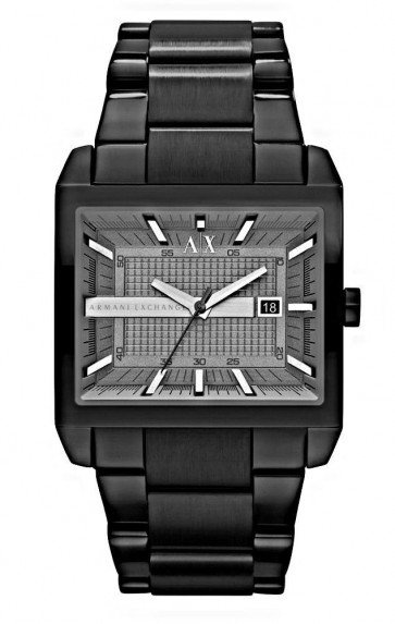 Uhrenarmband AX2202 Stahl Schwarz 28mm