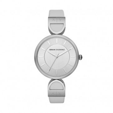 Uhrenarmband AX5325 Leder Weiss 15mm