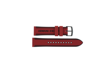 Uhrenarmband Armani Exchange AXT1005 Kautschuk Rot 22mm