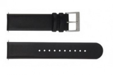 Mondaine Uhrenarmband BM20002 / FE16220.20Q.4 Leder Schwarz 20mm