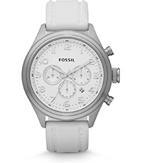 Uhrenarmband Fossil BQ1032 Silikon Weiss 22mm