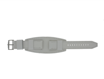 Uhrenarmband Fossil BQ1035 Leder Weiss 22mm