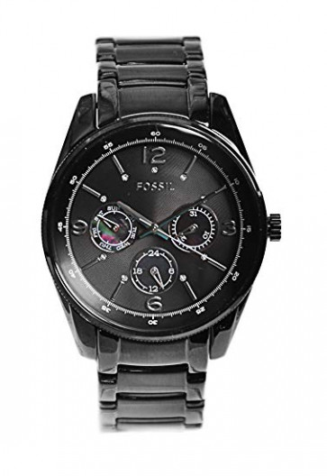 Uhrenarmband Fossil BQ1122 Stahl Schwarz 20mm