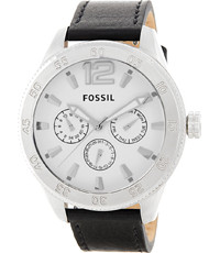 Uhrenarmband Fossil BQ1162 Leder Schwarz 22mm