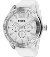 Uhrenarmband Fossil BQ1163 Silikon Weiss 22mm