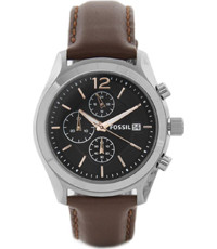 Uhrenarmband Fossil BQ1484 Leder Braun 22mm