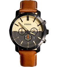 Uhrenarmband Fossil BQ2157 Leder Braun 22mm