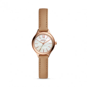 Uhrenarmband Fossil BQ3134 Leder Braun 10mm