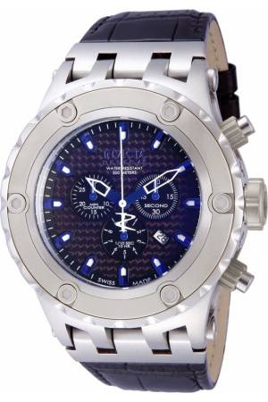 Uhrenarmband Invicta 10074 Leder Schwarz 26mm