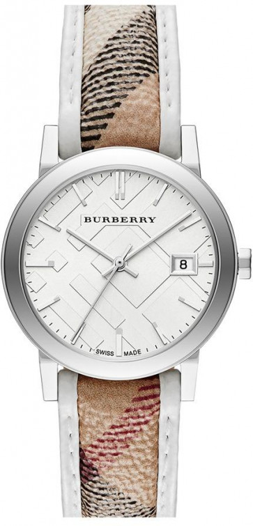 Uhrenarmband Burberry BU9136 Leder Mehrfarbig 18mm