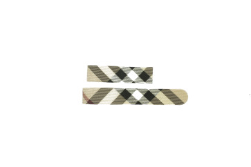 Burberry Uhrenarmband BU9403 Leder Cremeweiß / Beige 18mm