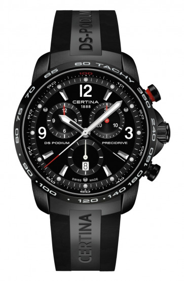 Uhrenarmband Certina C603018862 Kautschuk Schwarz 21mm