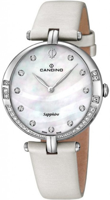 Uhrenarmband Candino C4601 Leder Grau 4mm