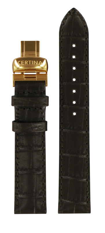 Uhrenarmband Certina C600019140 / C9002177629700A / DS FIRST LADY Leder Braun 17mm