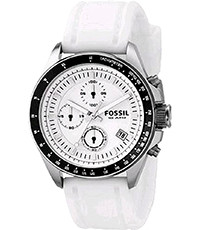 Uhrenarmband Fossil CH2587 Silikon Weiss 22mm