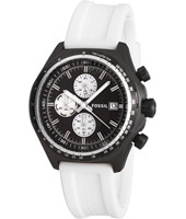 Uhrenarmband Fossil CH2778 Silikon Weiss 22mm