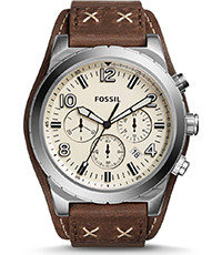 Uhrenarmband Fossil CH3068 Leder Braun 24mm