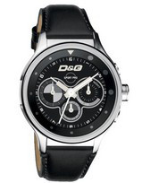 Uhrenarmband Dolce & Gabbana DW0211 Leder Schwarz 20mm