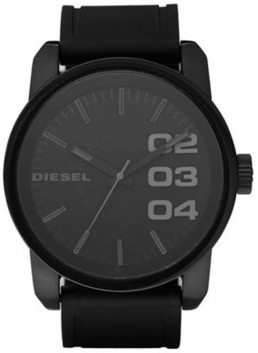 Uhrenarmband Diesel DZ1446 Silikon Schwarz 24mm